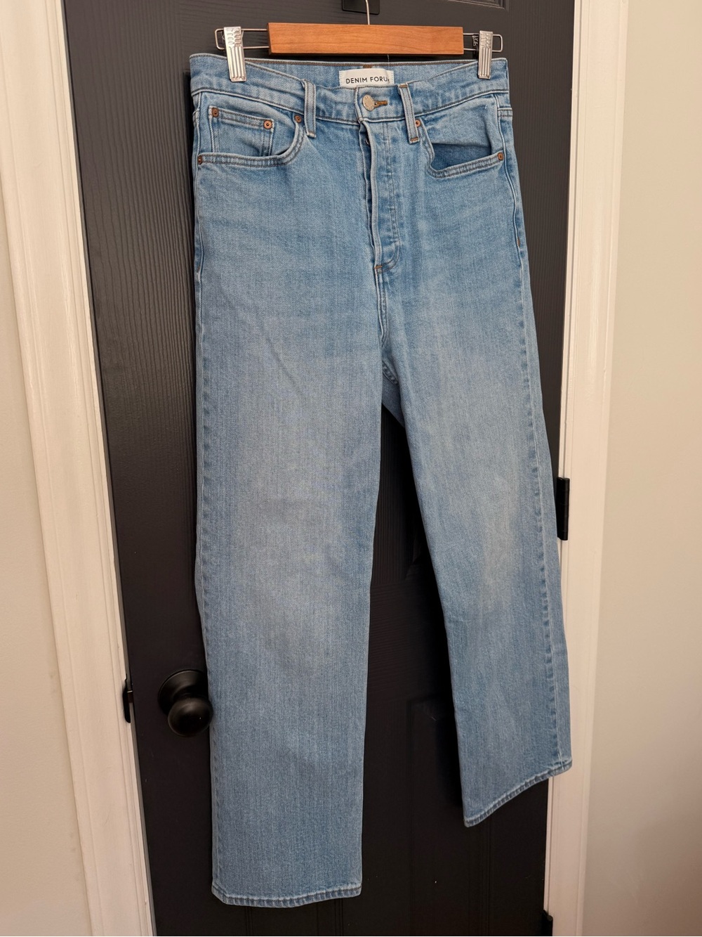 Denim Forum | Women’s High-Rise Straight-Leg Jeans